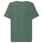 T-shirt femme col côtelé Vert sauge, vue de dos — Maison Sahari