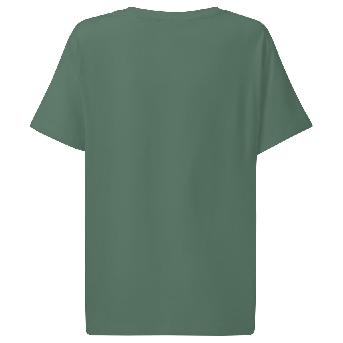 T-shirt femme col côtelé Vert sauge, vue de dos — Maison Sahari