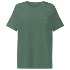 T-shirt femme col côtelé Vert sauge, vue de face — Maison Sahari