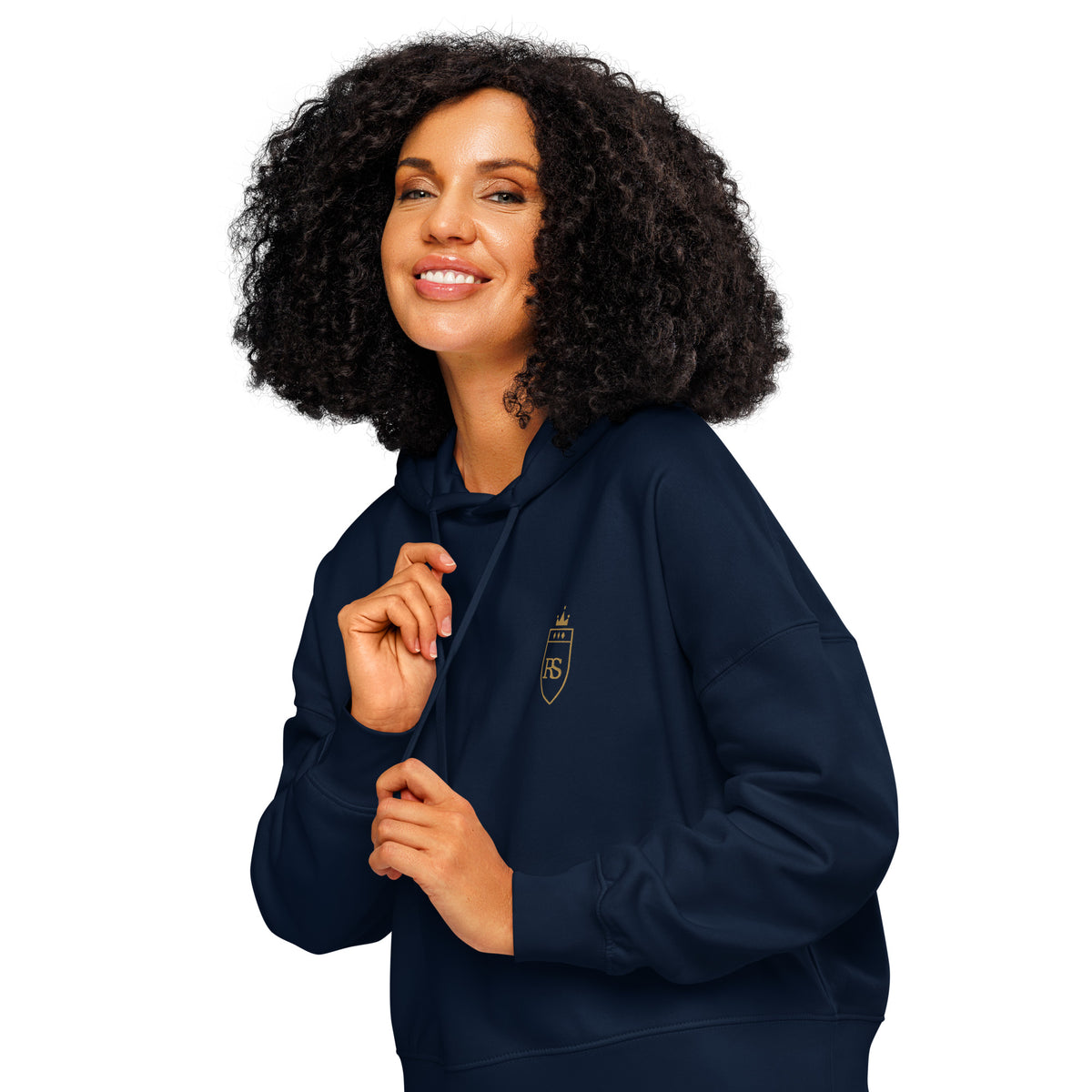 Sweat à capuche femme brodé du monogramme RS — Maison Sahari
